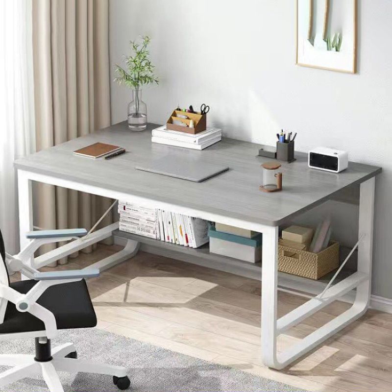 Rectangular Industrial Office Desk 60" Wide Home Wooden Writing Desk