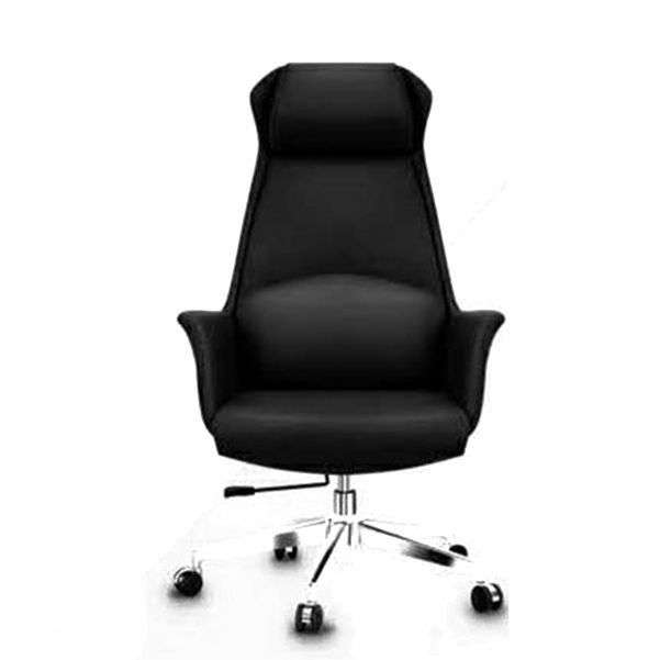 Modern Padded Arms Office Chair Leather Height-adjustable Chair