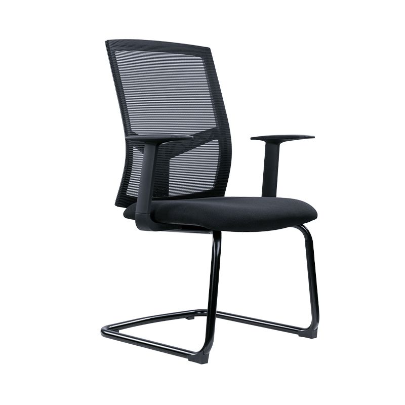 Contemporary Conference Chair Metal Adjustable Seat Height Office Chair with Arm