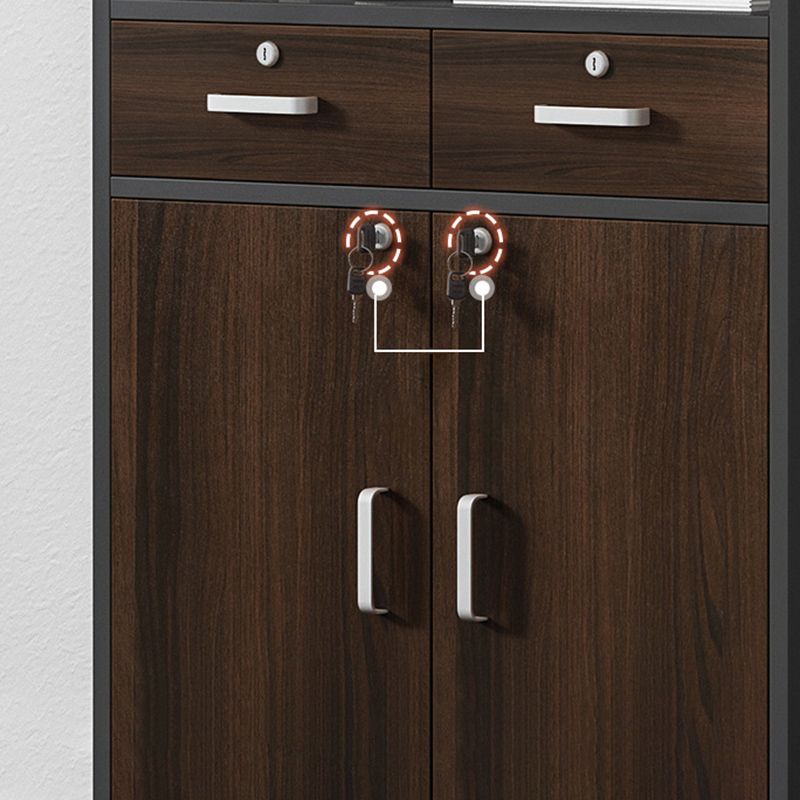 Modern Vertical File Cabinet Wood Filing Cabinet with Locking Drawers