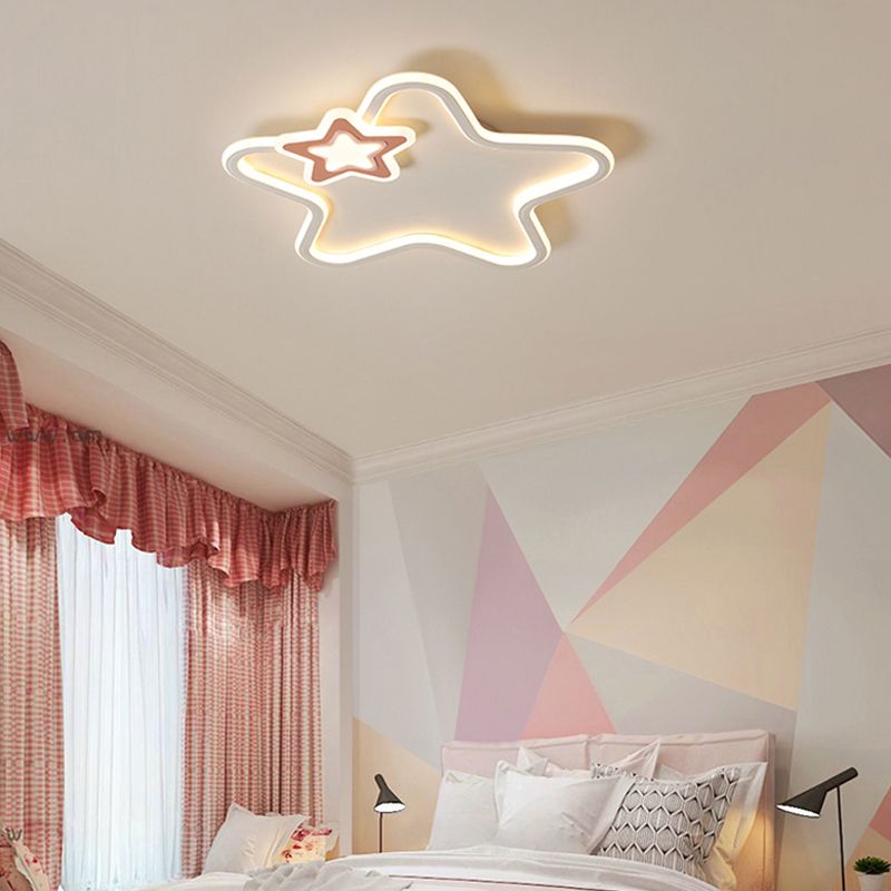 Golden/Pink/Black Flush Mount Lighting LED Ceiling Light for Living Room