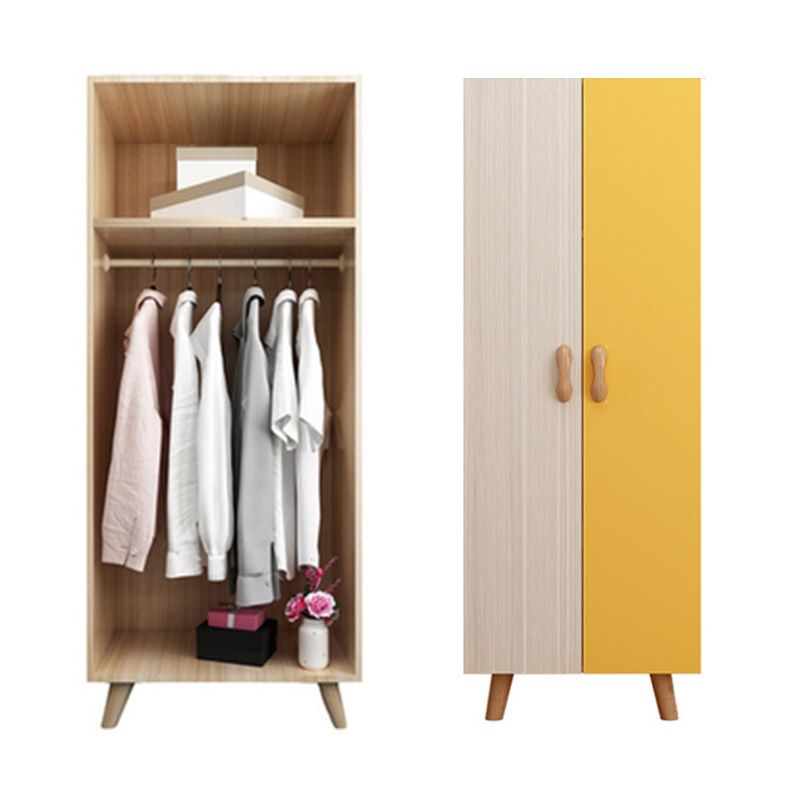 Contemporary Bedroom Armoire with Garment Rod Wooden Youth Armoire