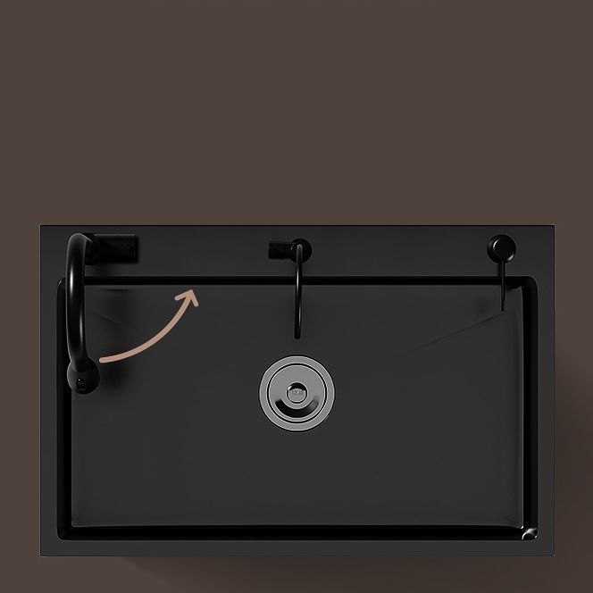 Stainless Steel Kitchen Sink Drop-In Install Kitchen Sink in Black