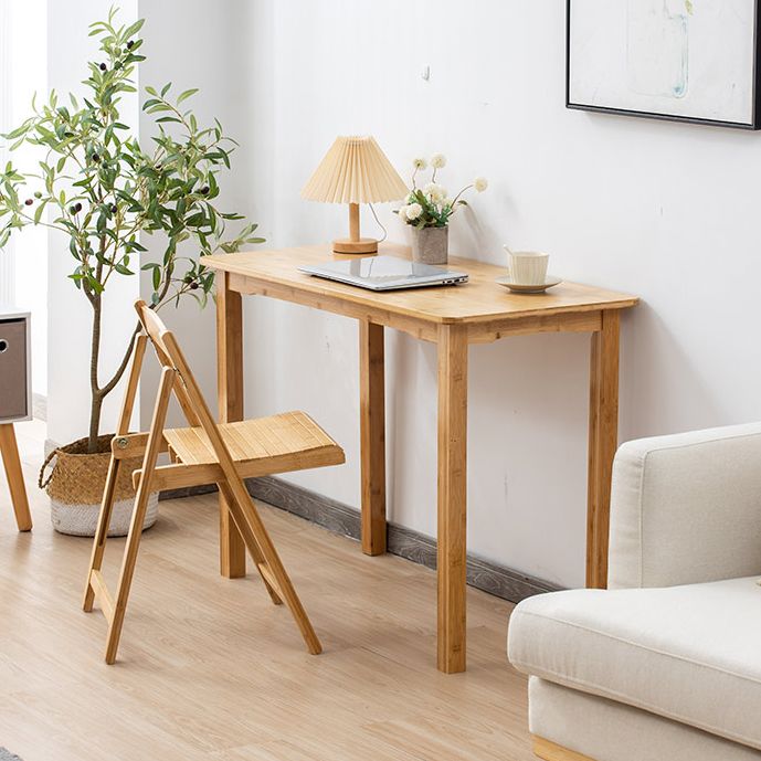 Study Desk Light Wood Desk and Chair Bamboo Home Writing Desk