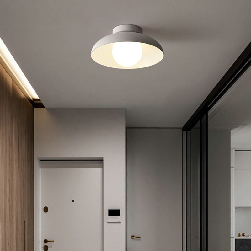 Nordic Ceiling Lighting Dome Flush Mount with Metal for Corridor