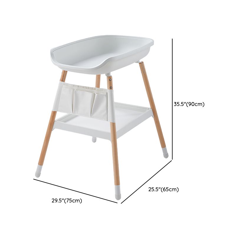 Flat Top Baby Changing Table Wooden Changing Table with Storage