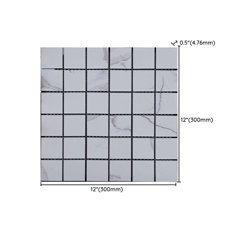 Black and White Wall Tile Mixed Material Mosaic Sheet Wall & Floor Tile