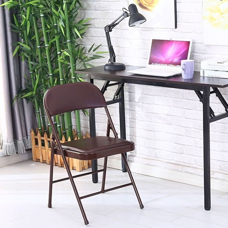 Leather Management Office Chair Modern Armless Upholstered Office Chair