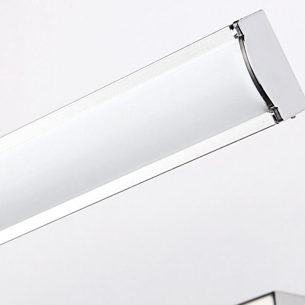 Vanité en acier simple moderne Lumière linéaire linéaire LED Vanité acrylique Lumière avec une tête de lampe pivotante pour salle de bain