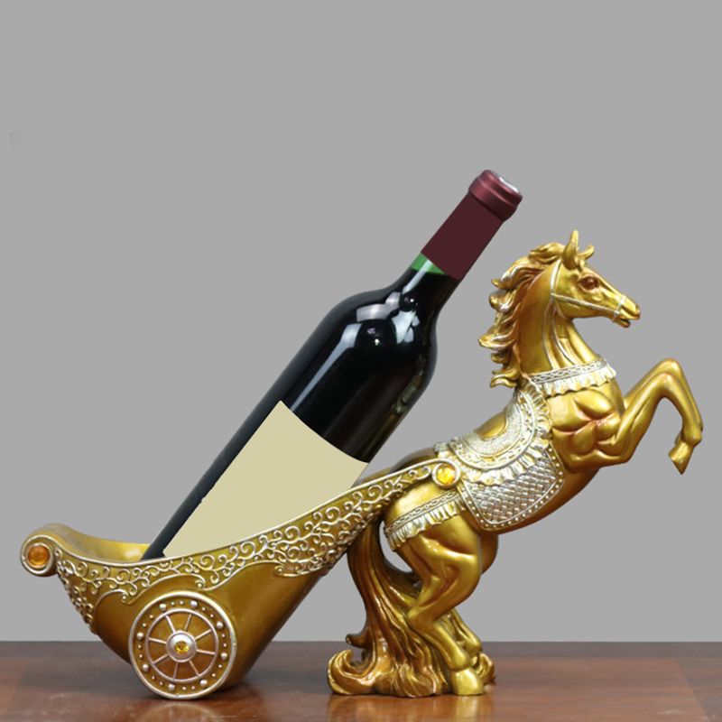 Glam Tabletop Wine Bottle Holder Resin Wine Bottle Rack for Living Room