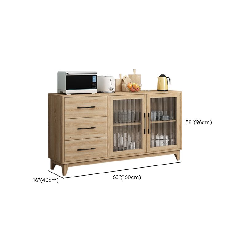 Modern Wood Server Table Sideboard with Drawers/Cabinets for Home