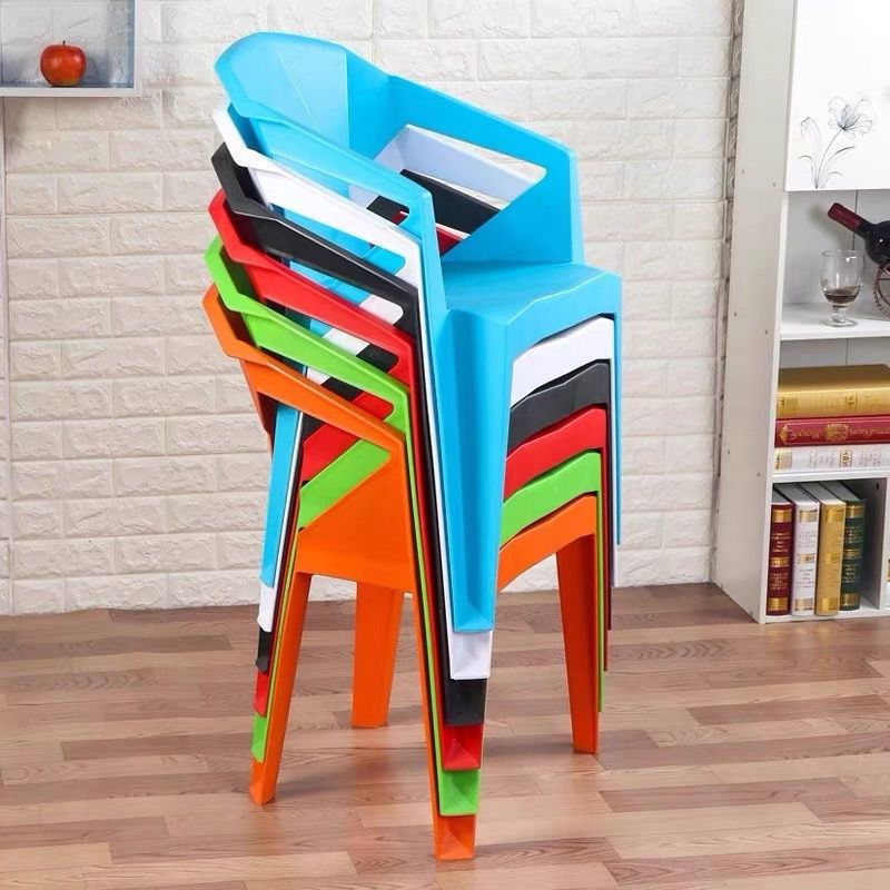 Contemporary Chairs Dining Arm Chair for Kitchen with Plastic Legs