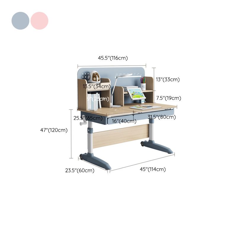 Adjustable Desk and Chair Solid Wood Multifunctional Lifting Student Table