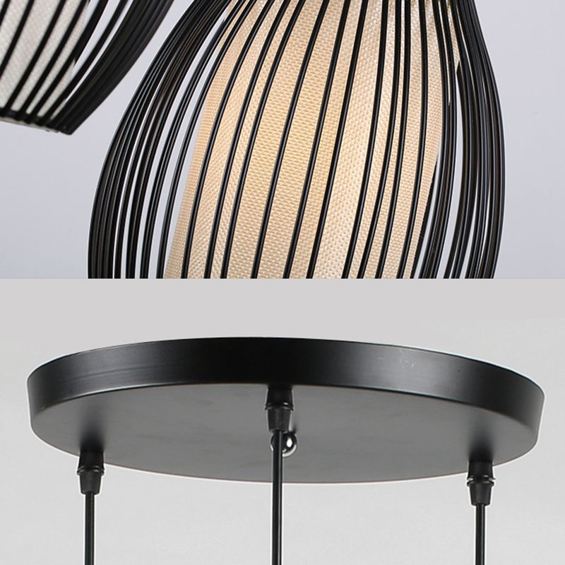 Lampe suspendue en forme noir