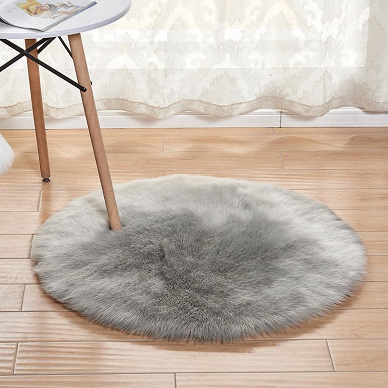 Contemporary Simple Plain Rug Comfort Shag Area Carpet Polypropylene Washable Rug for Living Room