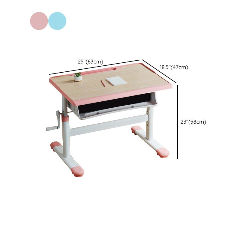 Study Desk with Storage Drawer Home Multifunctional Lifting Wooden Desk and Chair