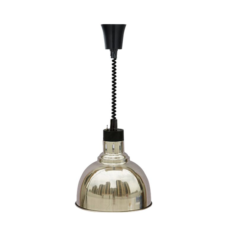 Lumière de suspension dôme élégante rétro extensible 1 Éclairage pendentif en métal de tête en bronze / cuivre pour intérieur