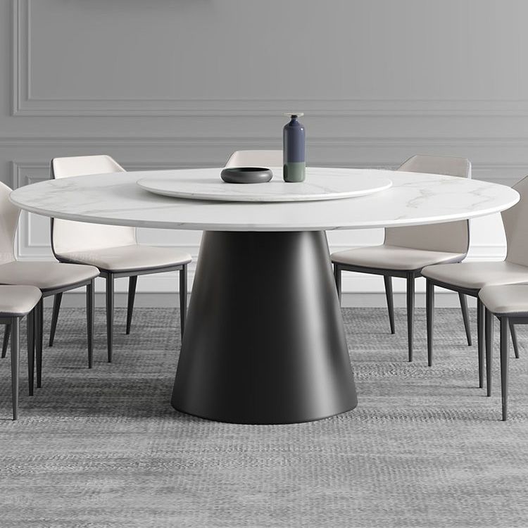 Round Standard Height Dining Table Contemporary Stone Top Dining Table