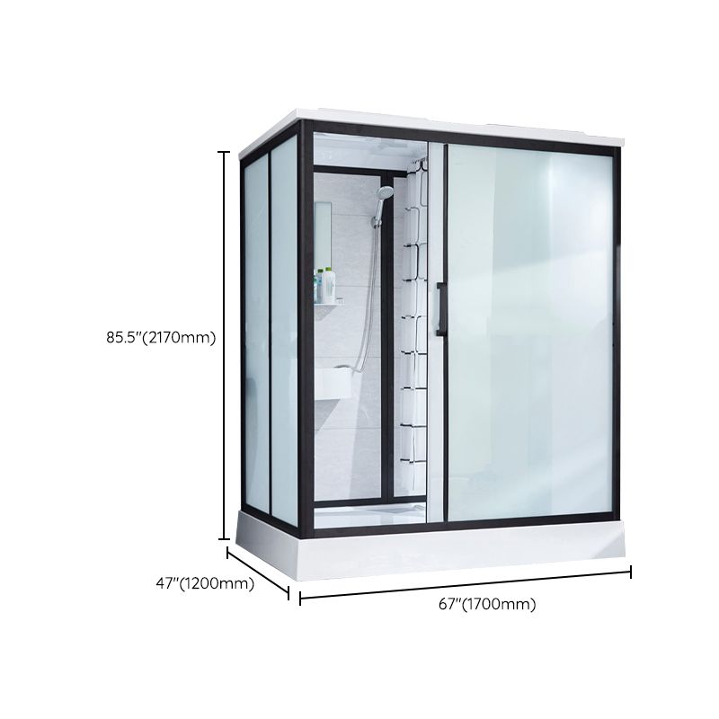 Framed Corner Shower Enclosure Single Sliding Shower Enclosure