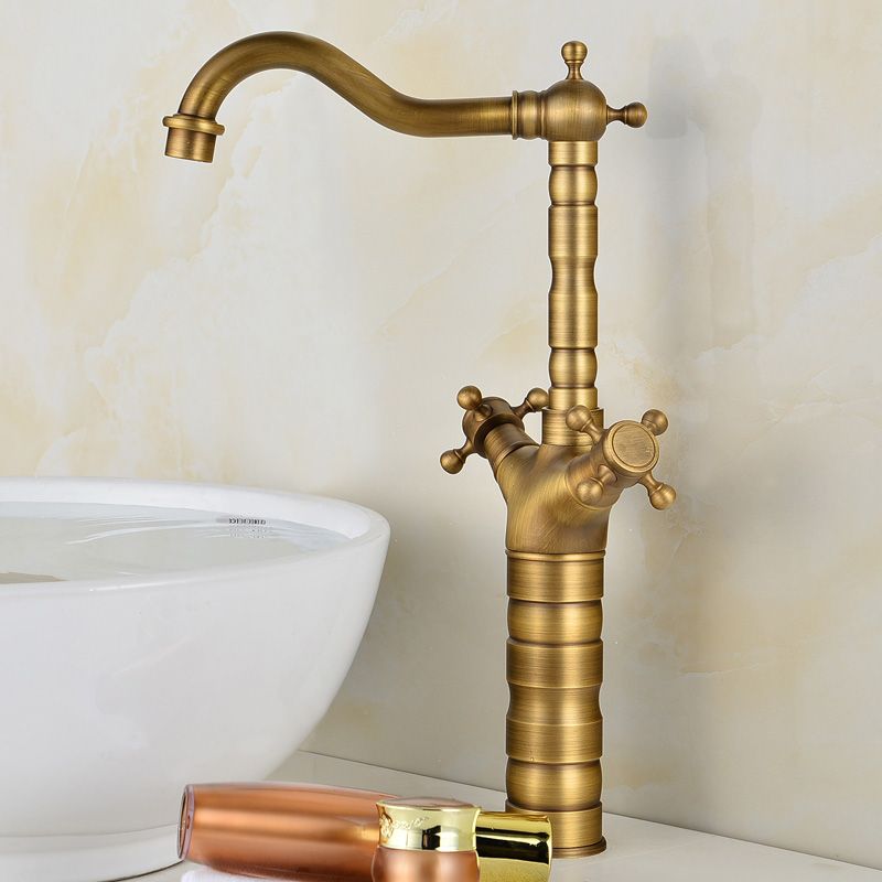 Deck Mounted Copper Roman Tub Faucet Double Handles Roman Tub Faucet Set