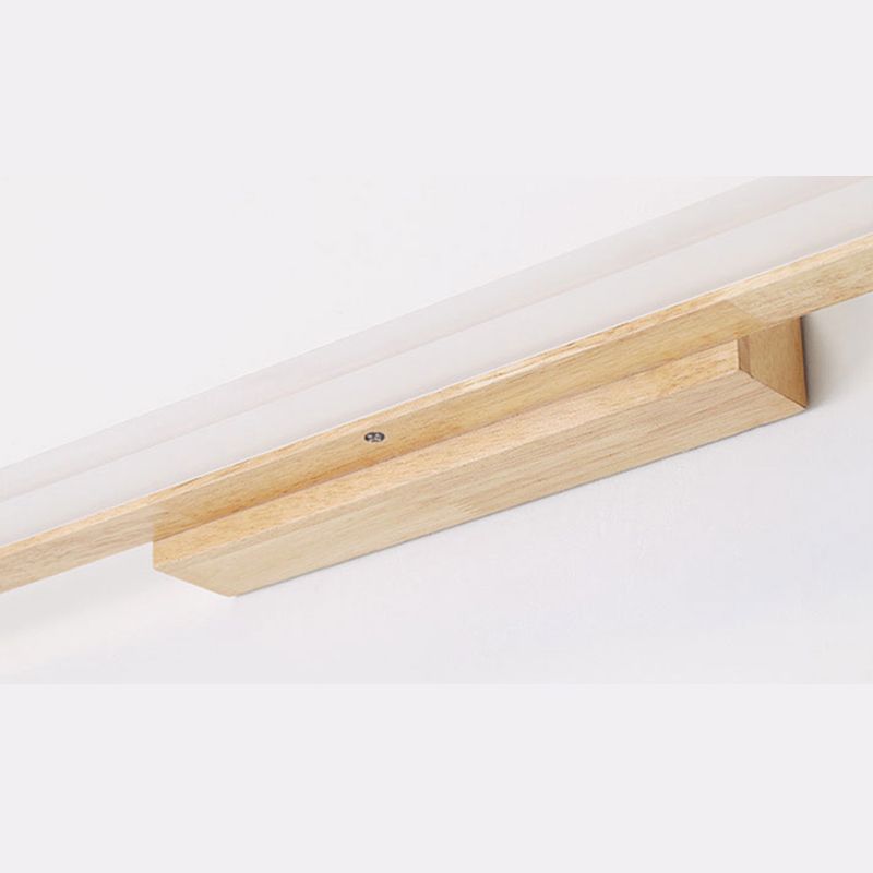 Lámpara de pared LED de color logarítmico en moderna luz de pared lineal de madera de estilo conciso con sombra acrílica