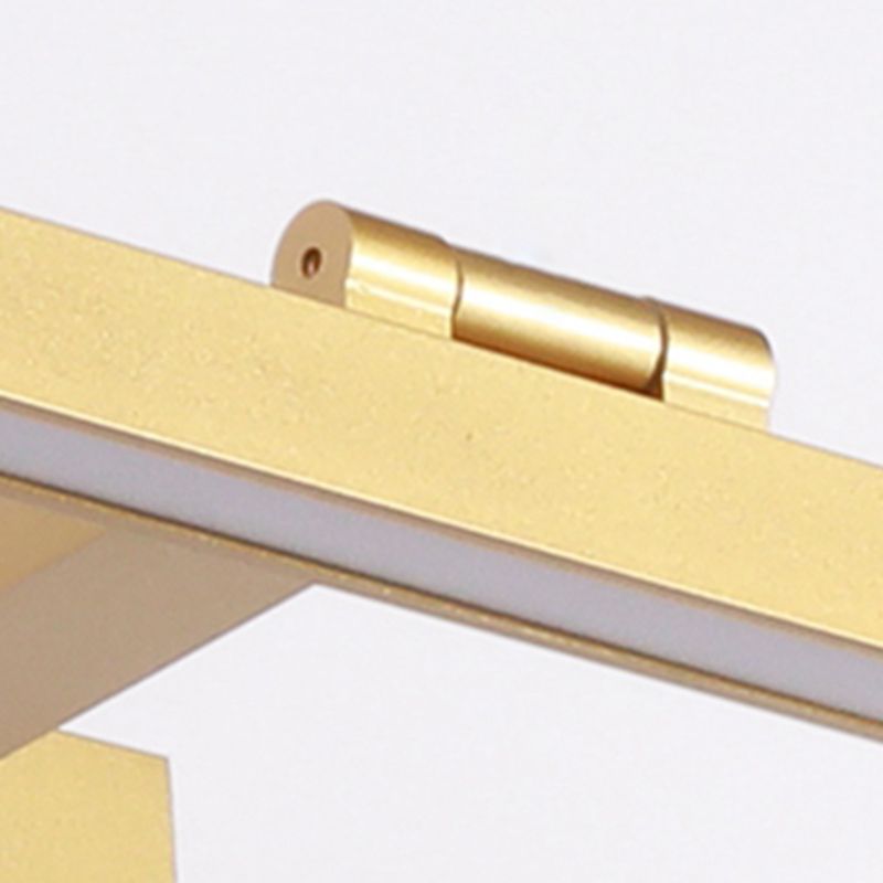 Estilo moderno de tono lineal mate de pared metal 1 iluminación de pared de espejo de luz en oro