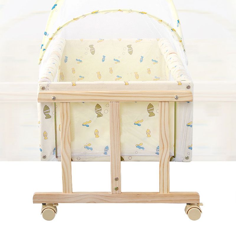 Solid Wood Rectangle Crib Cradle Rocking or Gliding Crib Cradle for Baby Use