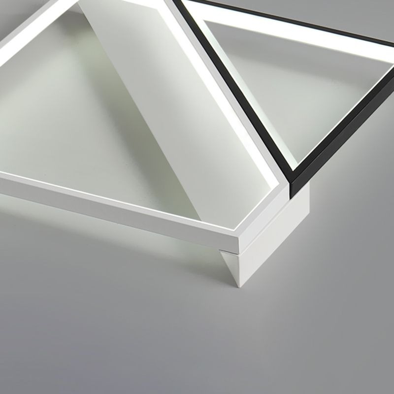 Plafoniera da incasso in metallo a cubo quadrato bianco minimalista a LED per camera da letto