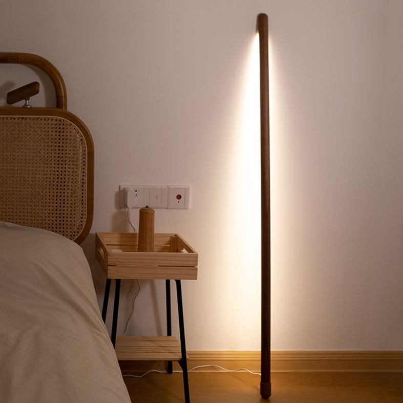 Weiße Aschewood linearer Eckbodenlicht Nordic Movable Led Stehlicht