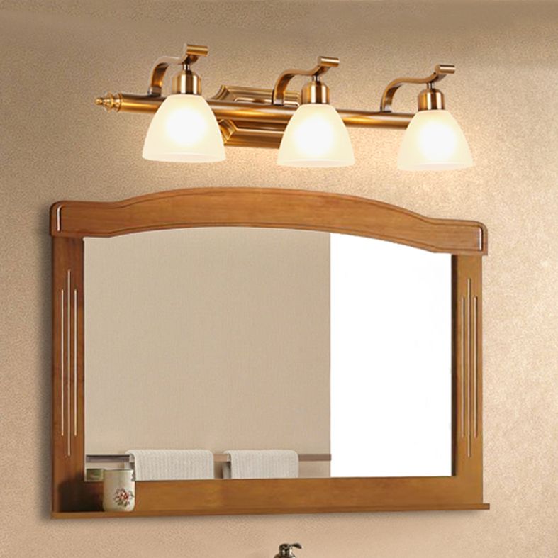 Modern Minimalist Brass LED Light Vanity Sconce Lights above Mirror for Washroom Powder Room