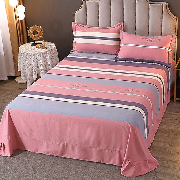 Fitted Sheet Cotton Floral Printed Wrinkle Resistant Breathable Bed Sheet Set