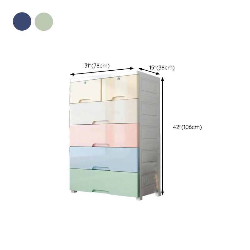 Contemporary Dresser for Kids Plastic Baby Dresser with Drawers