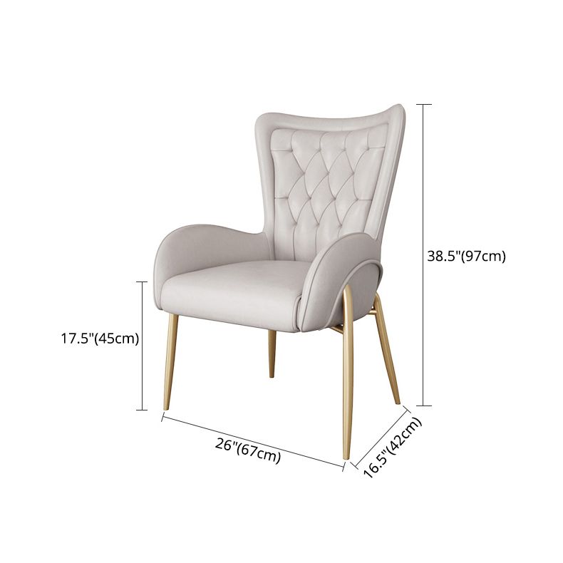 Scandinavian Wingback Metal Dining Arm Chair Kitchen Gold Dining Arm Chair