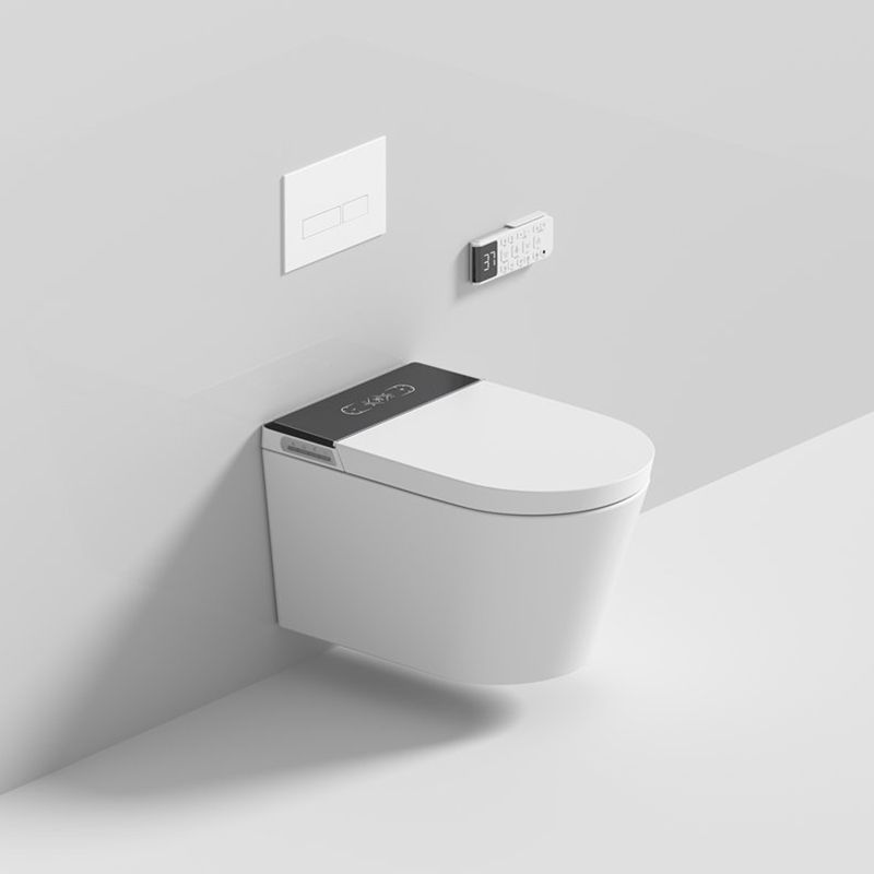 Elongated Wall Mounted Bidet Antimicrobial Smart Bidet with Heated Seat and Dryer