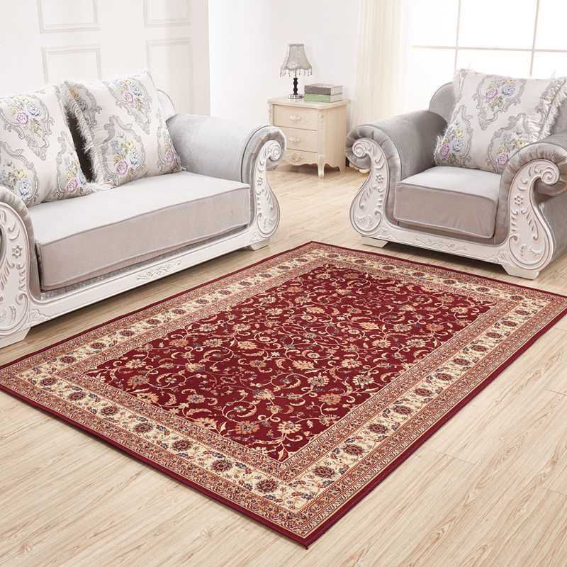 Victoria Flower Imprimer tapis Antique Comfort Polyester tapis sans glissement de support pour le salon