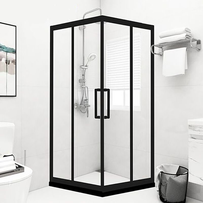 Framed Black Shower Enclosure Clear Easy Clean Glass Shower Enclosure