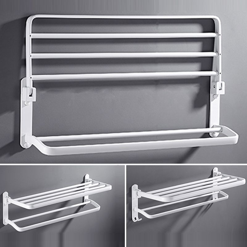 White Bathroom Accessories Hardware Set Modern Bathroom Accessory Kit, Towel Bar