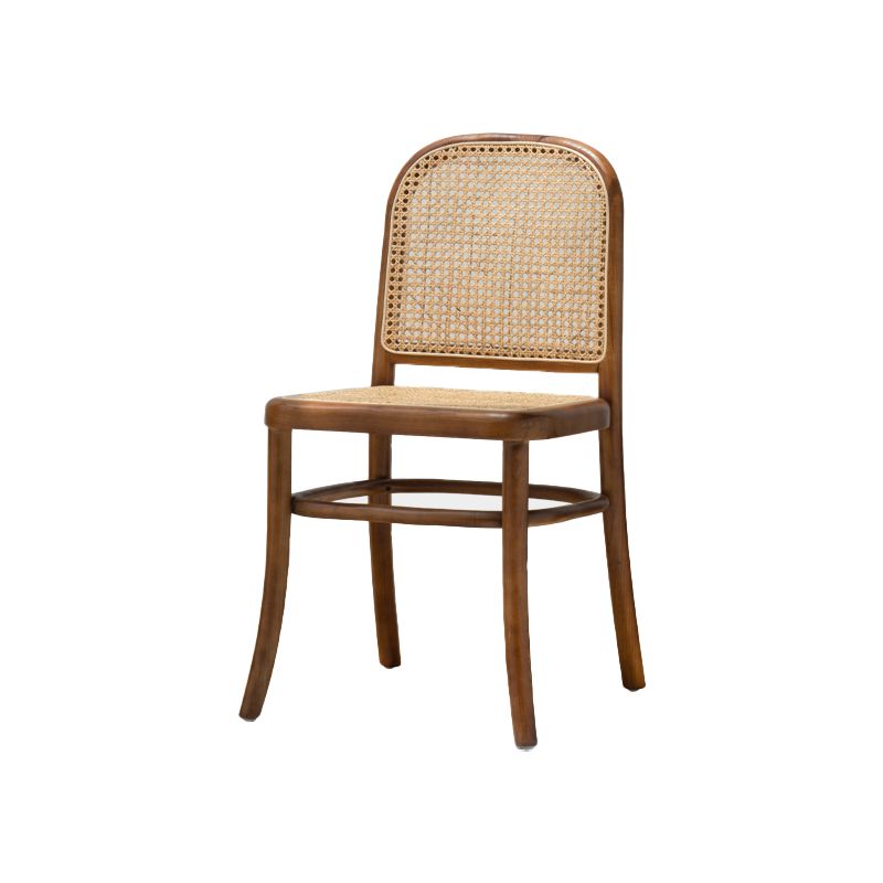 Traditional Style Dining Chair Solid Wood Open Back Side Chair for Home