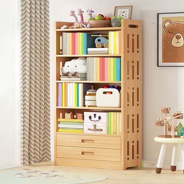 Freestanding Standard Kids Bookcase Nordic Light Wood Standard Bookcase