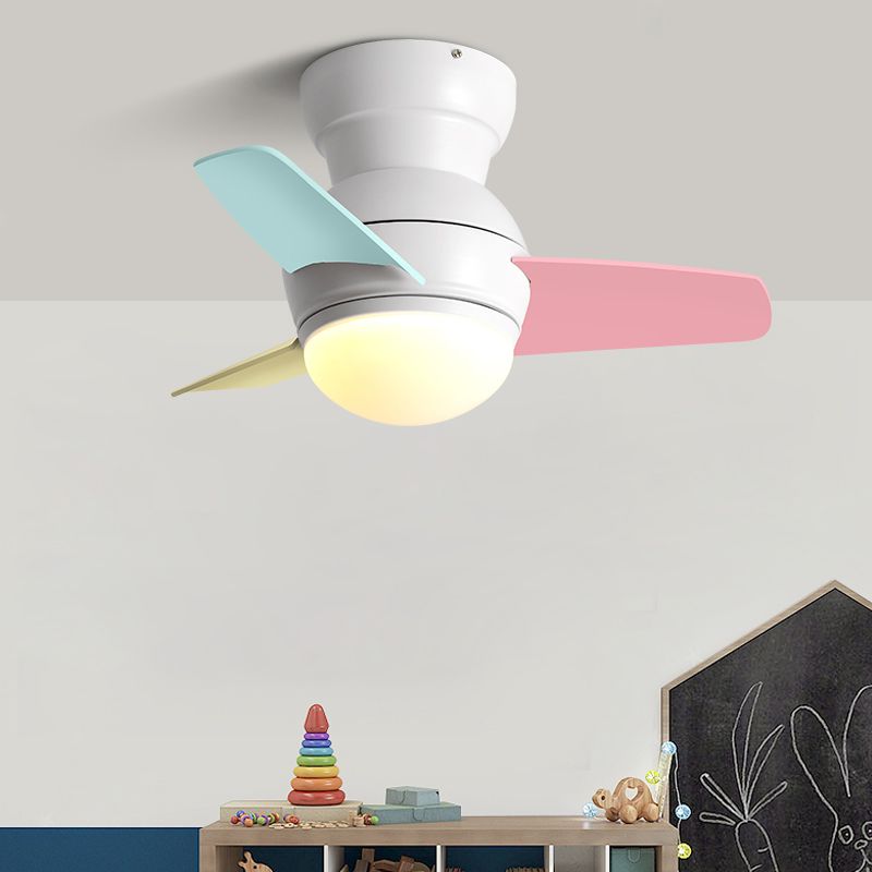 1 Light Ceiling Fan Light Modern Style Metal Ceiling Fan Light for Children's Room