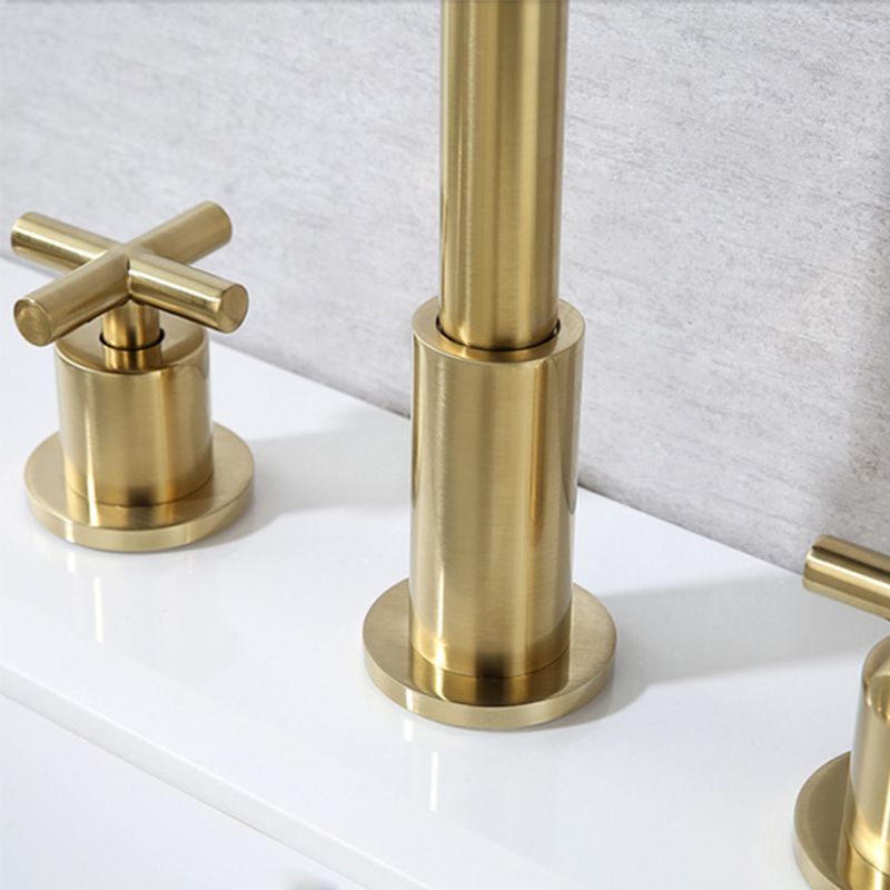 High-Arc Basin Faucet Cross Handle Vanity Faucet for Bathroom