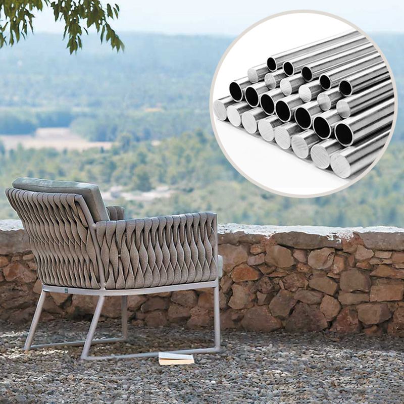 Metal Patio Sofa Modern Style Minimalist Terrace Villa Outdoor Patio Sofa