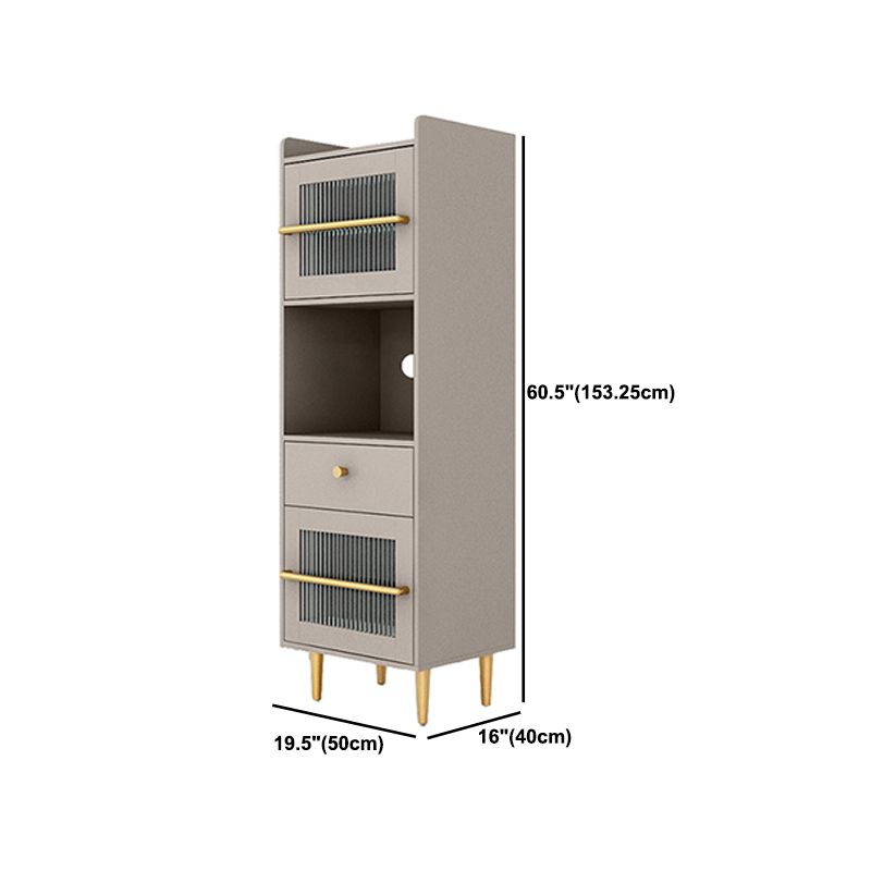 Modern Wood Accent Cabinet 15.74" Wide Storage Cabinet with 2 Doors