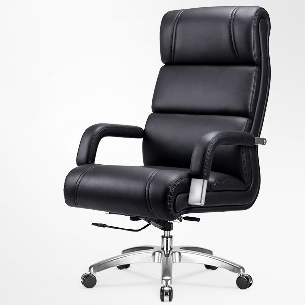 Modern Office Chair No Distressing Padded Arms Desk Chair with Wheels