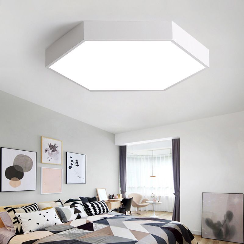 Moderno Estilo Simple Hexagonal Flush Light Fixtures Metal 1 Luz De Montaje A Ras De Luz