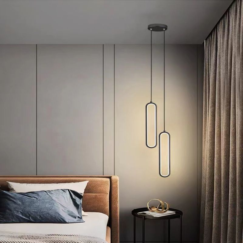 Linear Shape Metal Hanging Lights Modern Style Hanging Light Fixtures