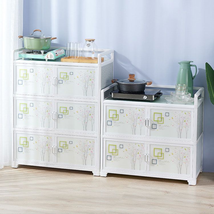 Door Contemporary Style Side Board Metal Sideboard for Kitchen