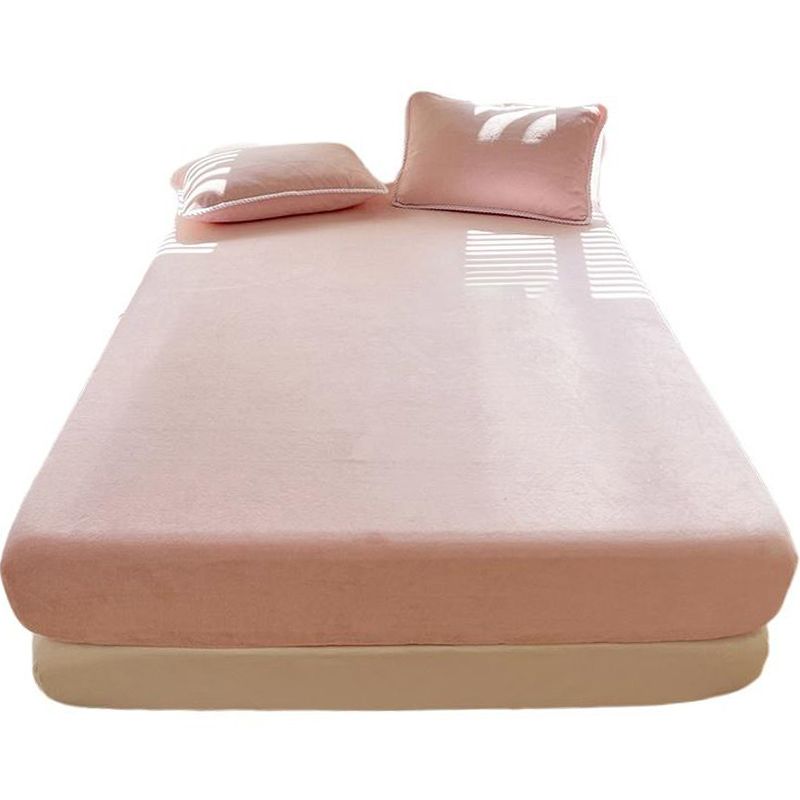 Flannel Fitted Sheet Modern Elegant Super Soft Bed Sheet Set