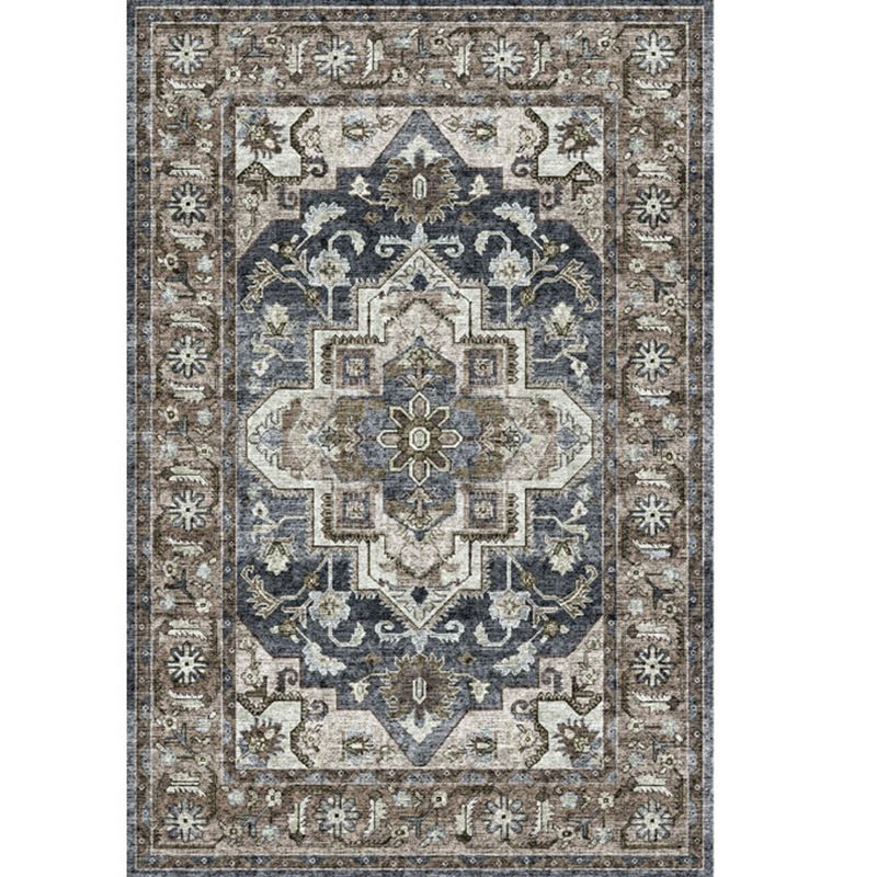 Classical Tribal Print Carpet Polyester Indoor Carpet Non-Slip Backing Rug for Home Decoration