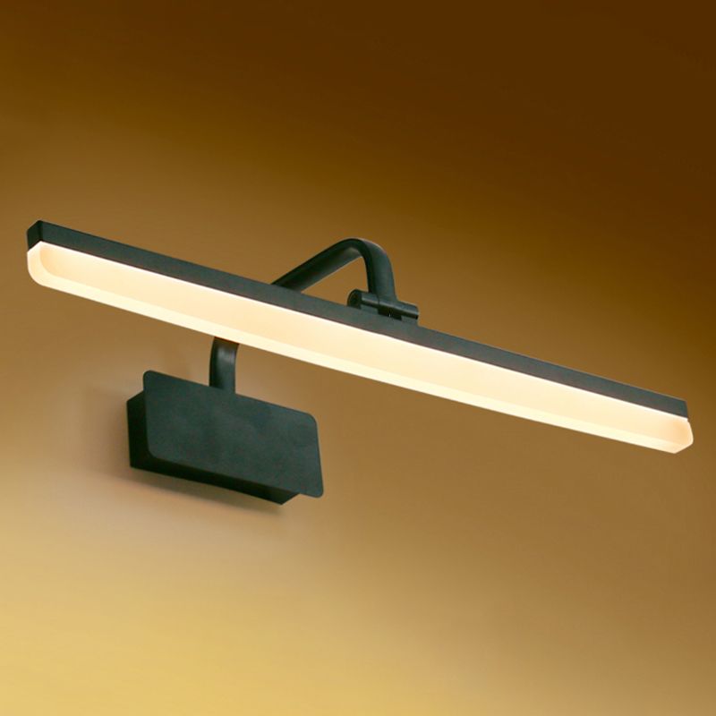 Metalen lineaire schaduw Wand SCONCE Moderne stijl 1- Lichte spiegel Wandbevestiging Licht in zwart